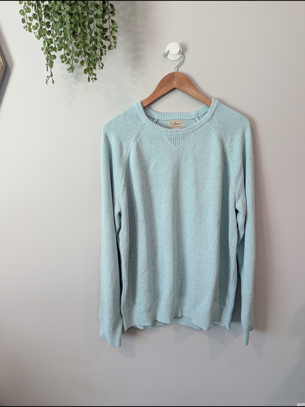 L.L. Bean Men's Light Blue Crewneck Sweater